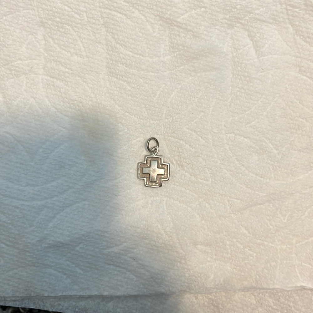 Sterling silver cross charm